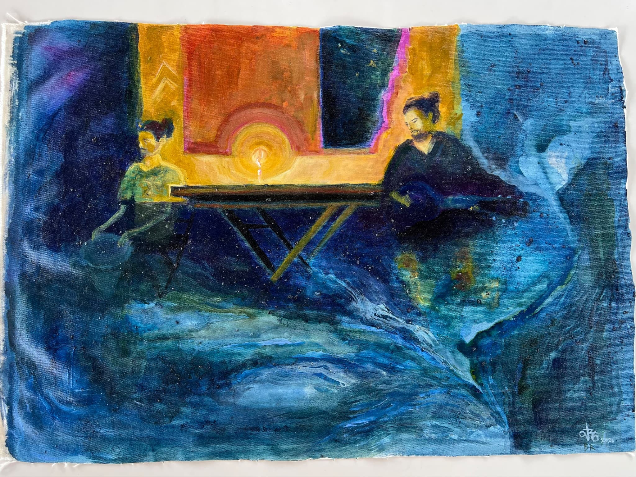Veillée — blue nocturnal canvas